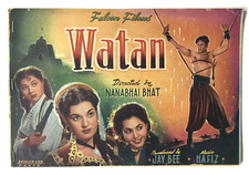1954 Bollywood Film Booklet WATAN. Trilok Kapoor, Munawar Sultana