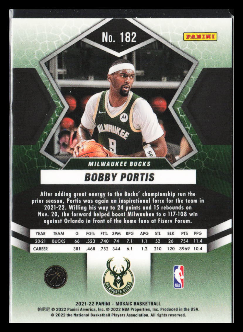 2021-22 Panini Mosaic Bobby Portis #182 Silver | eBay