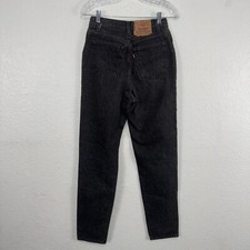Vintage Levis 501 Mom Jeans Women Sz 9 24x32 Tapered 17501 0658 USA 90s Black