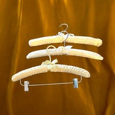 3 Satin Covered Padded Hangers: Vintage Perfect For Your Delicate Clothes