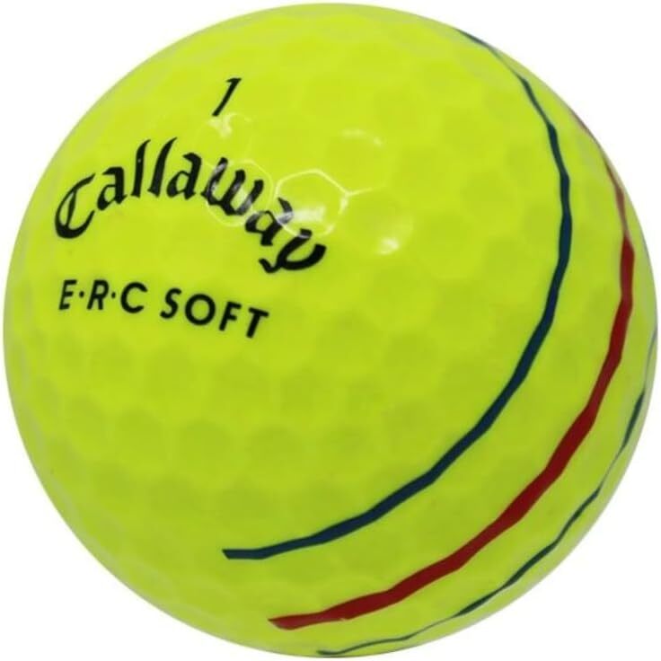 36 Callaway ERC Soft Triple Track Yellow Used Golf Balls, Near