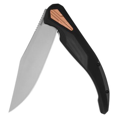 Kershaw Strata XL Pocket Knife, 5.4'' D2 Carbon Steel Clip Point Blade, Manual