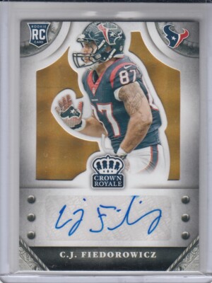 2014 Crown Royale Gold Plaid /25 C.J. FIEDOROWICZ RC Auto Iowa/Texans