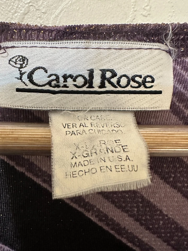 Top Cuello Capucha Brillante Mujer Carol Rose Y2K Talla XL Festival Western Años 90 De Colección Foto 2 de 4