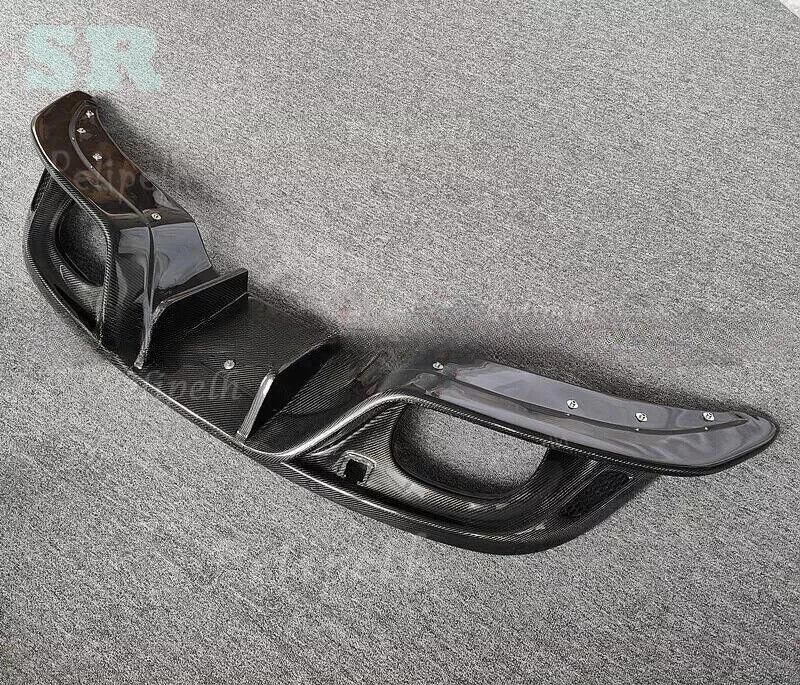 Alerón difusor labial parachoques trasero de fibra de carbono real para Jaguar tipo F 2014-2017 Foto 3 de 4