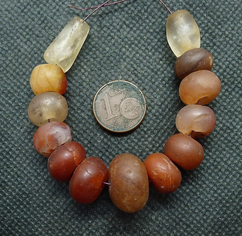 16mm Perle Ancien Afrique Mali Ancient Antique African Agate Rock Crystal Bead - Imagen 2 de 5