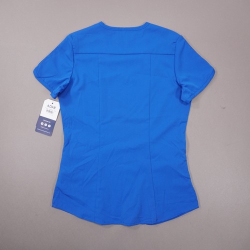 NEW ADAR PRO Tailored Fit Modern V-Neck Scrub Top Women XXS Royal Blue P7002 NWT - Picture 2 of 10