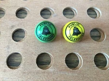 Vintage | "Public Telephone" | Black Print on Green & Yellow Marble | LOT OF 2