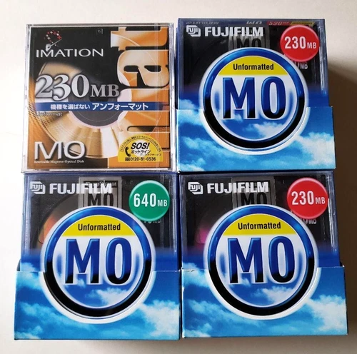 MO Disc Fujifilm, Imation 230/640MB 3.5inch Lot of 20 Recording Media Unused F/S