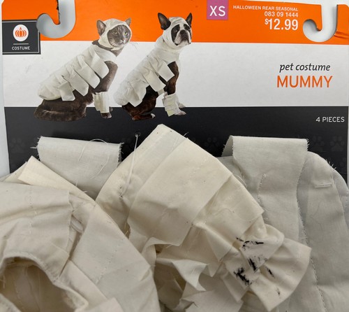 Target Size XS Mummy Pet Halloween Costume 4 Piece (Up To 10lb) *See Pictures* - Picture 3 of 5