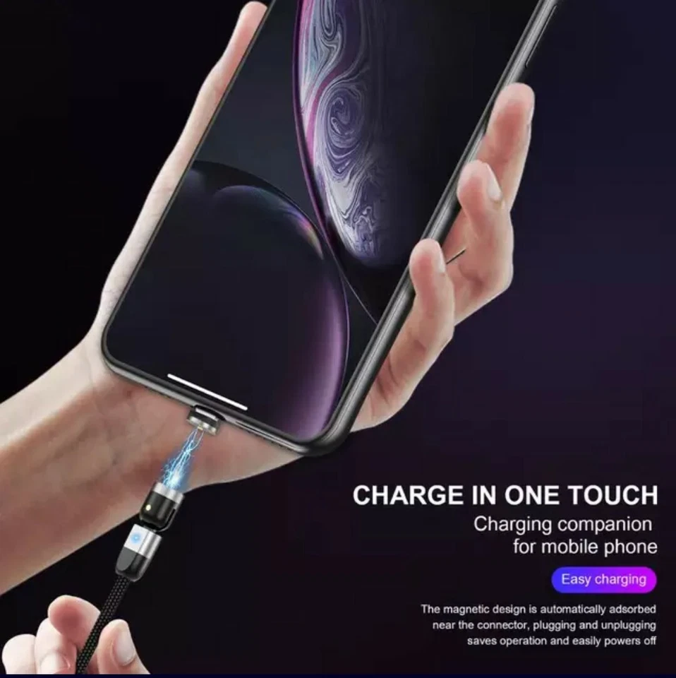 New Gen 3in1 540° Flexible Cell/Gaming PS5 Xbox Charging LED 1M USA Shipped  - Image 4 of 4