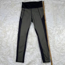 Michi Summit High Waisted Yoga Leggings Mesh Size M - Green /  Black - Canada