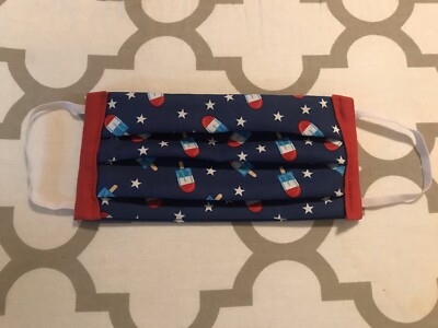 Handmade Face Mask (Patriotic Popsicles)