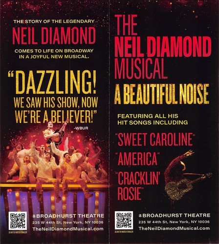 Neil Diamond Musical 2023 Werbeflyer Broadway New York City NYC Will Swenson - Bild 2 von 6
