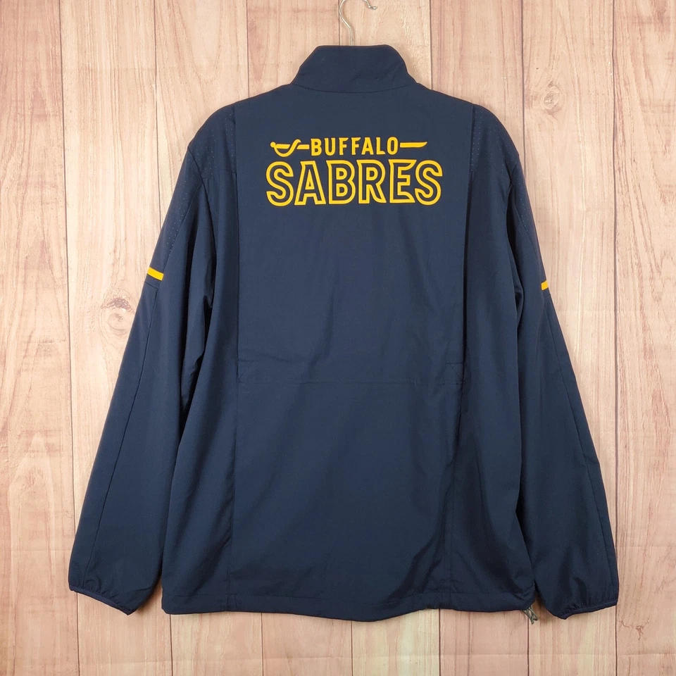 Adidas Buffalo Sabres Mens Full Zip Jacket Sz M Medium Loose Fit Lightweight - Image 2 of 4