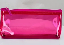 Clinique pink PVC transparent pouch - (NEW)