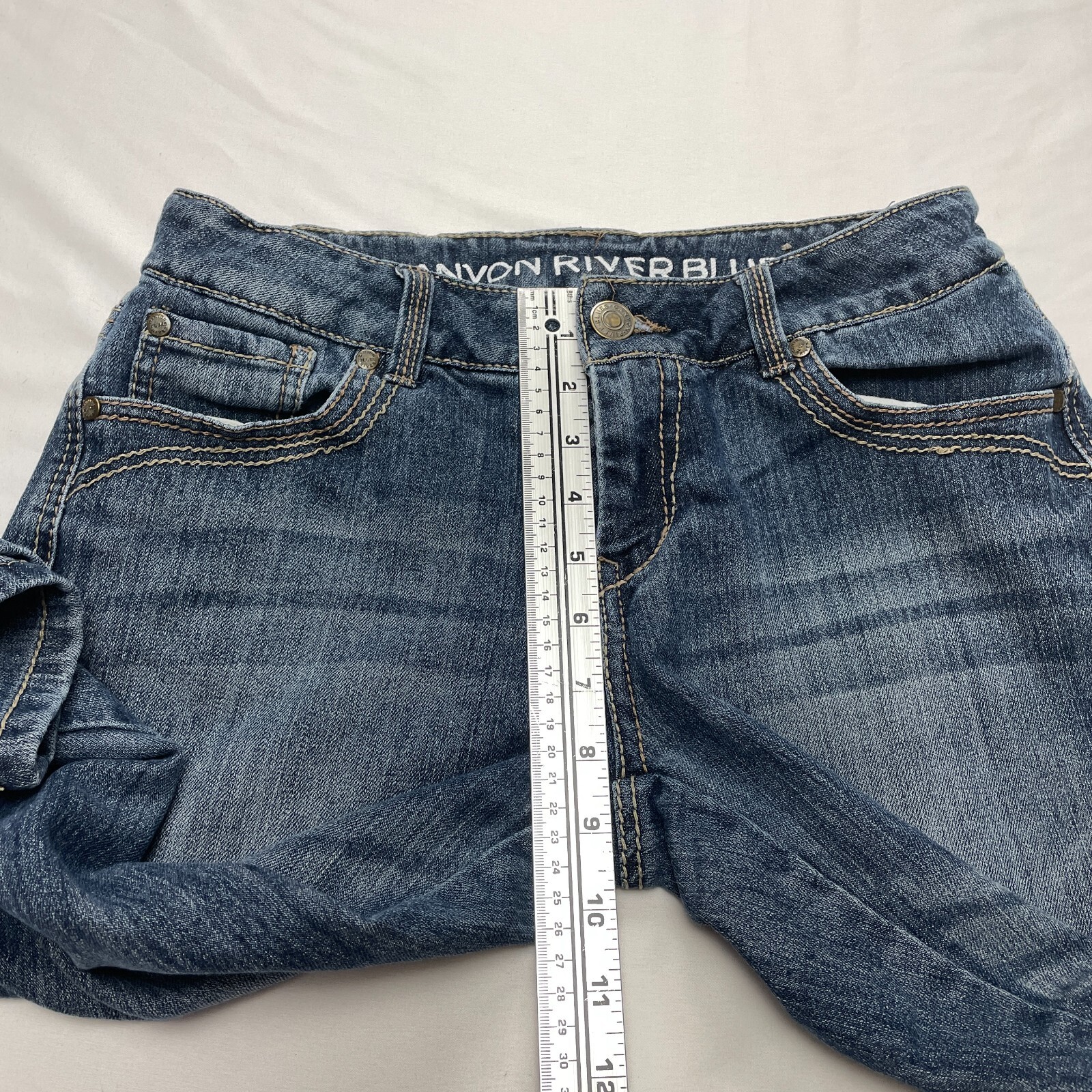 Canyon River Blues Jeans Womens 6 Blue Denim Pants Capri Straight Dark