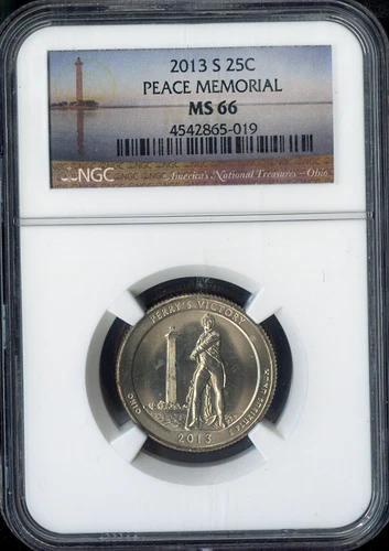 2013-S Peace Memorial Quarter NGC MS66 Logo Quality