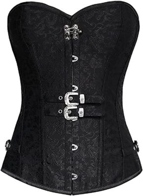 sexy Vintage Corsage Korsett schwarz Gothic Steampunk Bustier Corsagentop