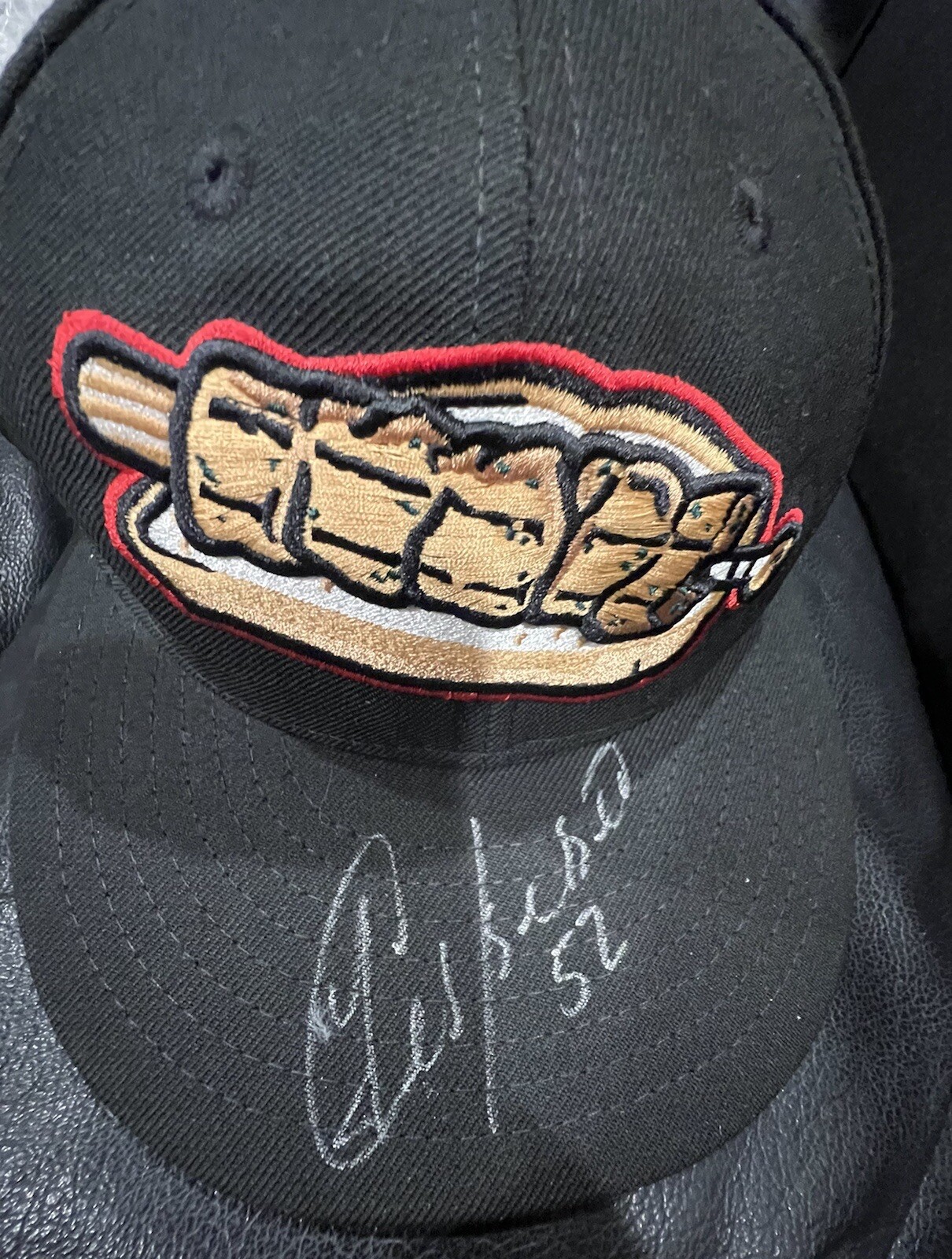 PONY Cappello Yeonis Cespedes gioco usatorafato autografat Bingha Rumble Poni RAR