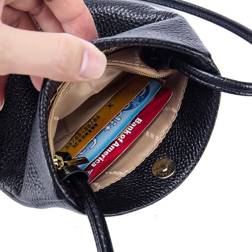 Womens Real Leather Small Crossbody Phone Card Purse Shoulder Bag Handbag Wallet - Picture 3 of 34