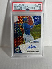 2021 Mosaic Anderson Tejeda Rookie Autographs Choice Red & Yellow /88 PSA 9
