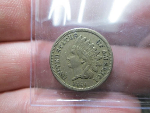 1860 COPPER NICKEL US INDIAN HEAD CENT IN EXTRA FINE CONDITION
