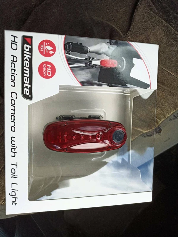 bikemate hd action camera with tail light