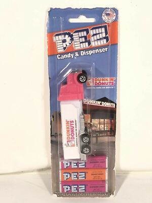 PEZ Dunkin Donuts 2016 Promotional Truck Pink Cab RETIRED New Unopened On Card