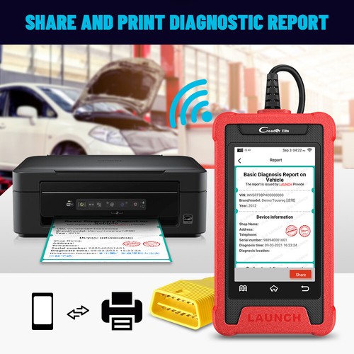 LAUNCH Creader Elite 205 OBD2 Scanner Engine AT ABS SRS Diagnostic Tool TPMS DPF - Picture 10 of 14