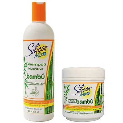 Silicon Mix Bambu Hair Shampoo & Treatment Combo Set 16oz