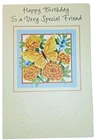 1 Birthday Greeting Card/Envelope Special Friend Happy Care Love Flowers Wishes