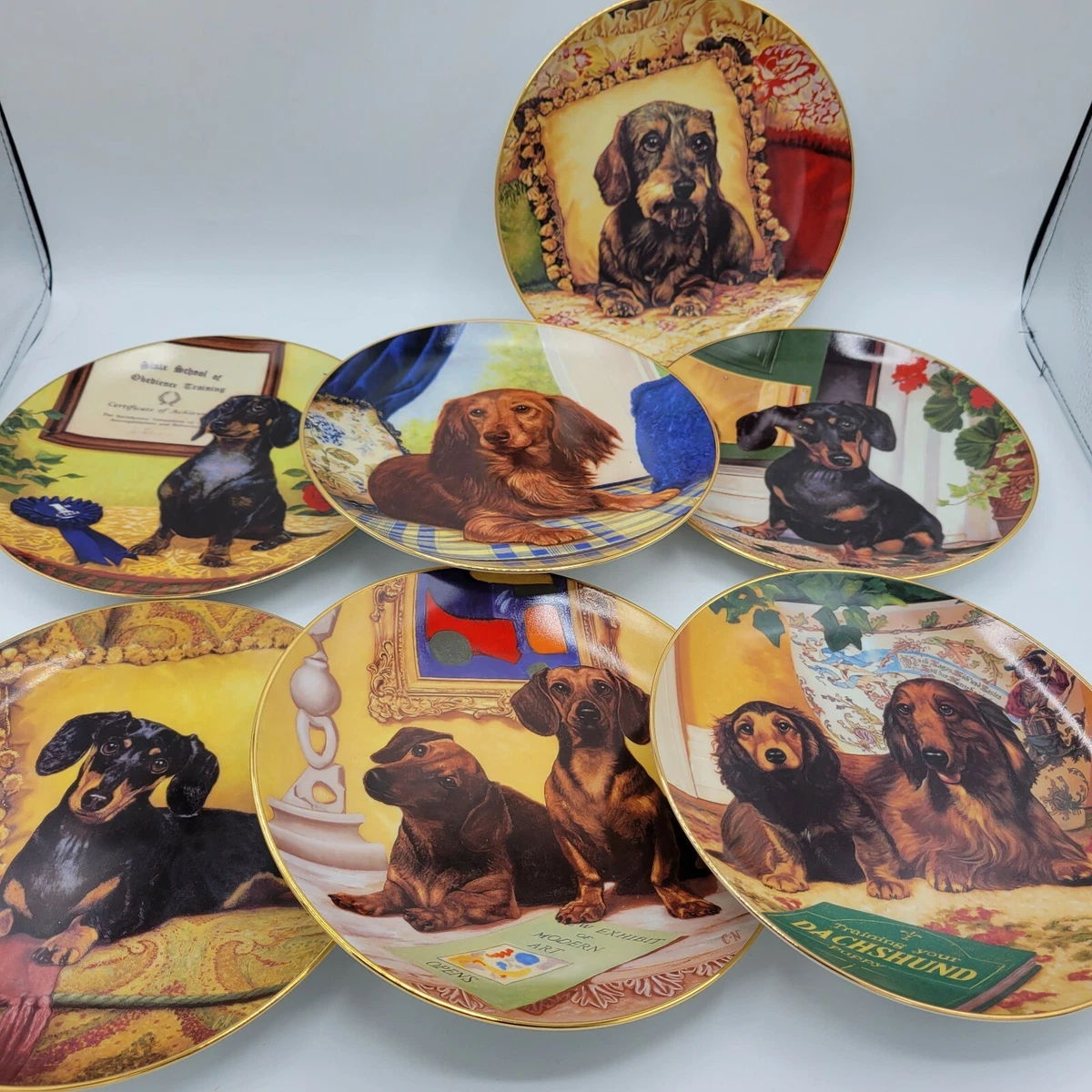 Danbury mint cheap dachshund plates