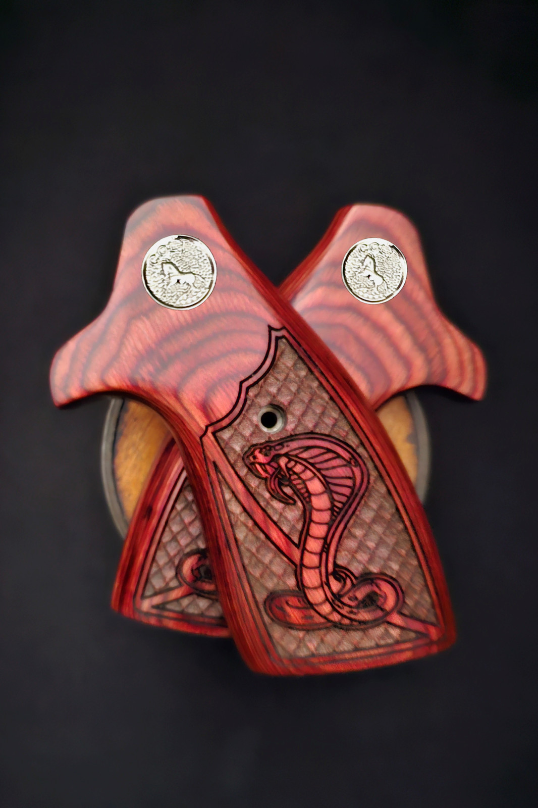 Colt King Cobra 2019-2025 Ext Target Grip "Double Dragons" Inset Cobra Opt Top