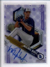 MICHEL BAEZ 2018 BOWMAN HIGH TEK PURPLE ROOKIE AUTOGRAPH AUTO #132/150 AJ9646