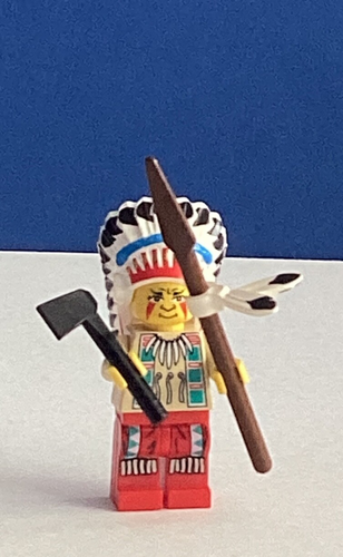 Lego Western Indian Chief - WW017 (6709, 6746, 6763) Minifigure with spear axe