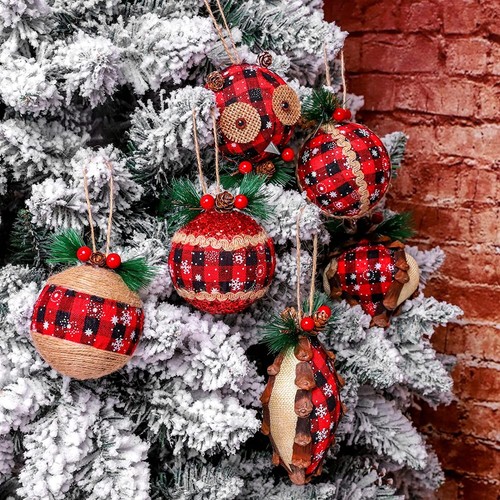 MCEAST 8 Pack Christmas Ball Ornaments Christmas Foam Ball Decorations - Picture 4 of 5