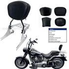 Sissy Bar Backrest Pad Luggage Rack 1984-up Harley Davidson Softail (Stock Tire)