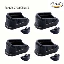 4*Grip Base Polymer Nylon locking plug Magazine Plate for G26 27 33 GEN4/5 9mm
