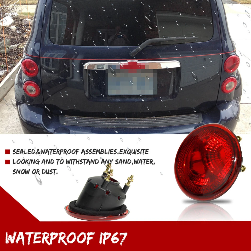 OE-Style Red Rear Tail Light Set For 2006-2011 Chevrolet HHR GM2800195 GM2801195 - Image 4 of 4