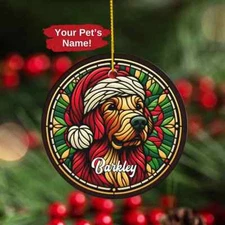 Golden Retriever Christmas Ornaments, dog Tree hanging decor, dog Lover Gift