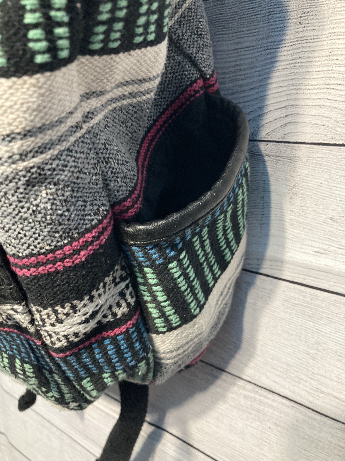 American Eagle Backpack Multicolored Striped Purs… - image 6