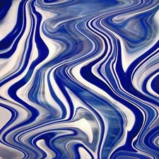 Tiffanyglas Spectrum BR 603-9, blau weiß klar, 30 x 30 cm