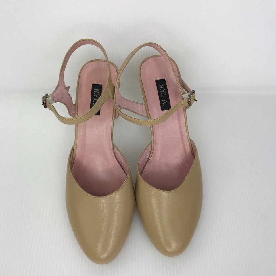 Zapatos de cuero tostado N.y.l.a talla 7B Foto 3 de 4