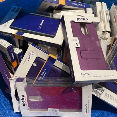 Lot 60 Plus New LG Phone Casses Covers Resll Fleamarket Mixed Models Colors New