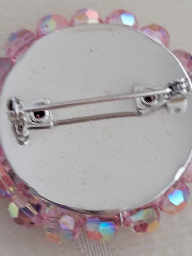 Vintage 50's Weiss Crystal Swarovski Bead Rhinestone Aurora Borealis Cluster Pin - Picture 10 of 12