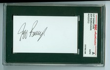 Jeff Burroughs Autographed Index card Cut Auto SGC Authentic Slabbed
