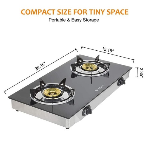 Camplux Portable Gas Cooktop 3 Burners Propane LPG Camping Stove Stand Outdoor - Picture 43 of 54
