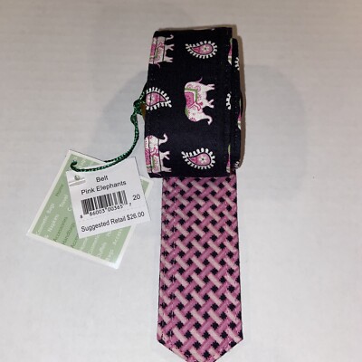 NWT! Vera Bradley Reversible Belt- Pink Elephants | eBay display picture 1