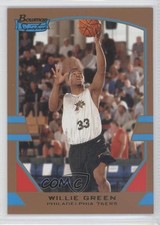 2003-04 Bowman Signature Gold 20/99 Willie Green #60 a1u